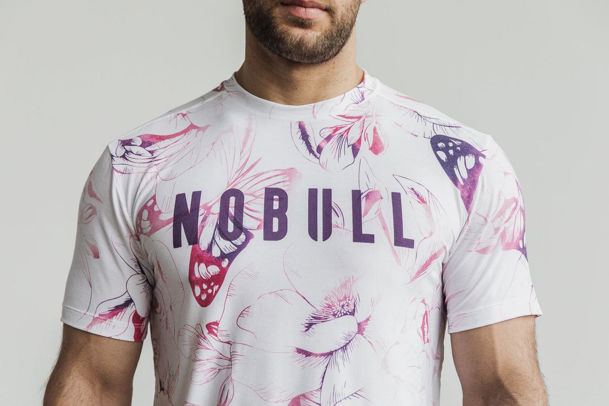 Nobull Men's T Shirts Purple | Australia (KA1876)